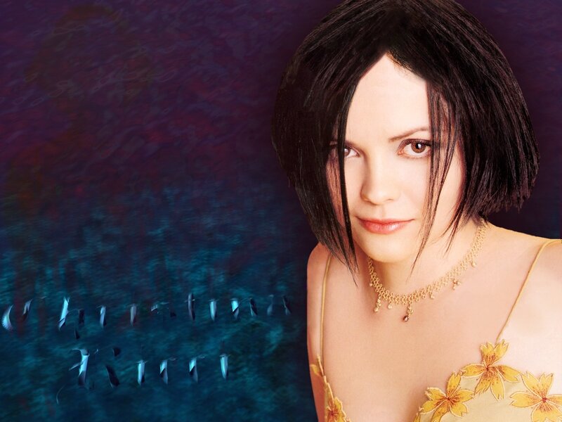 Woman with Short Black Hair — Blue, Dramatic
