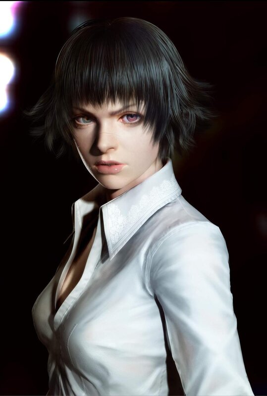 Woman with Short Black Hair — Dramatic, 3d Render
