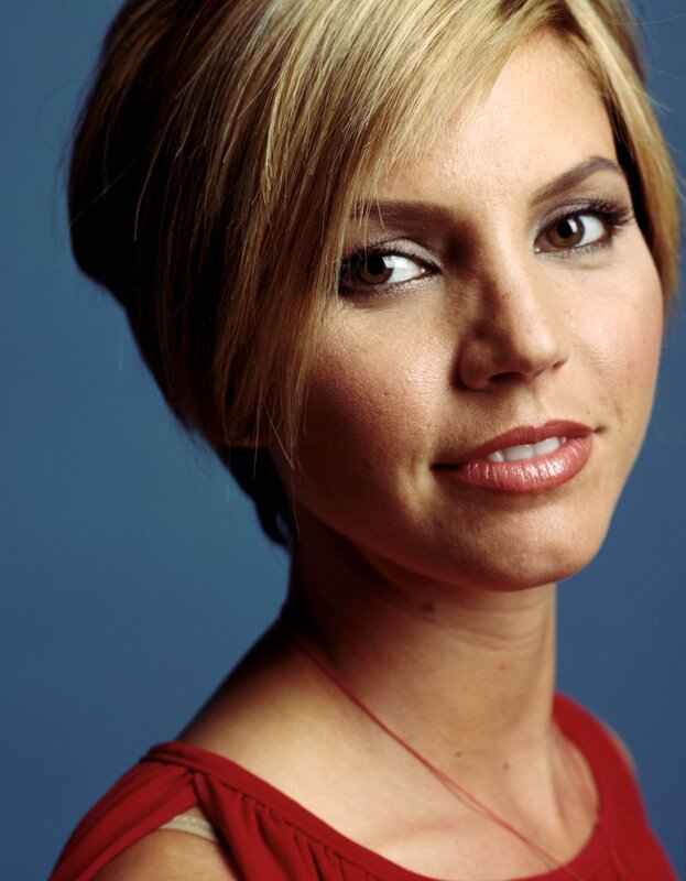 woman with short blonde hair