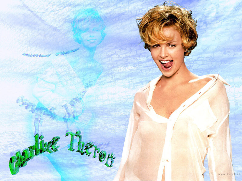 Woman with Short Blonde Hair — Blue, Playful