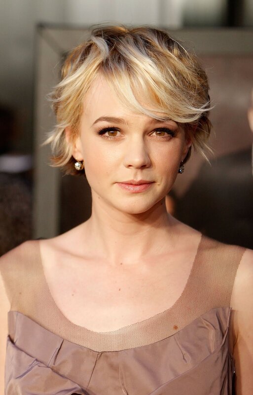 Woman with Short Blonde Hair — Brown, Neutral, Photograph, Dress, Earrings, Makeup