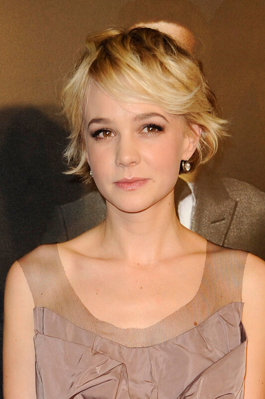 Woman with Short Blonde Hair — Brown, Neutral, Photograph, Dress, Earrings