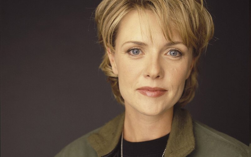 Woman with Short Blonde Hair — Brown, Neutral