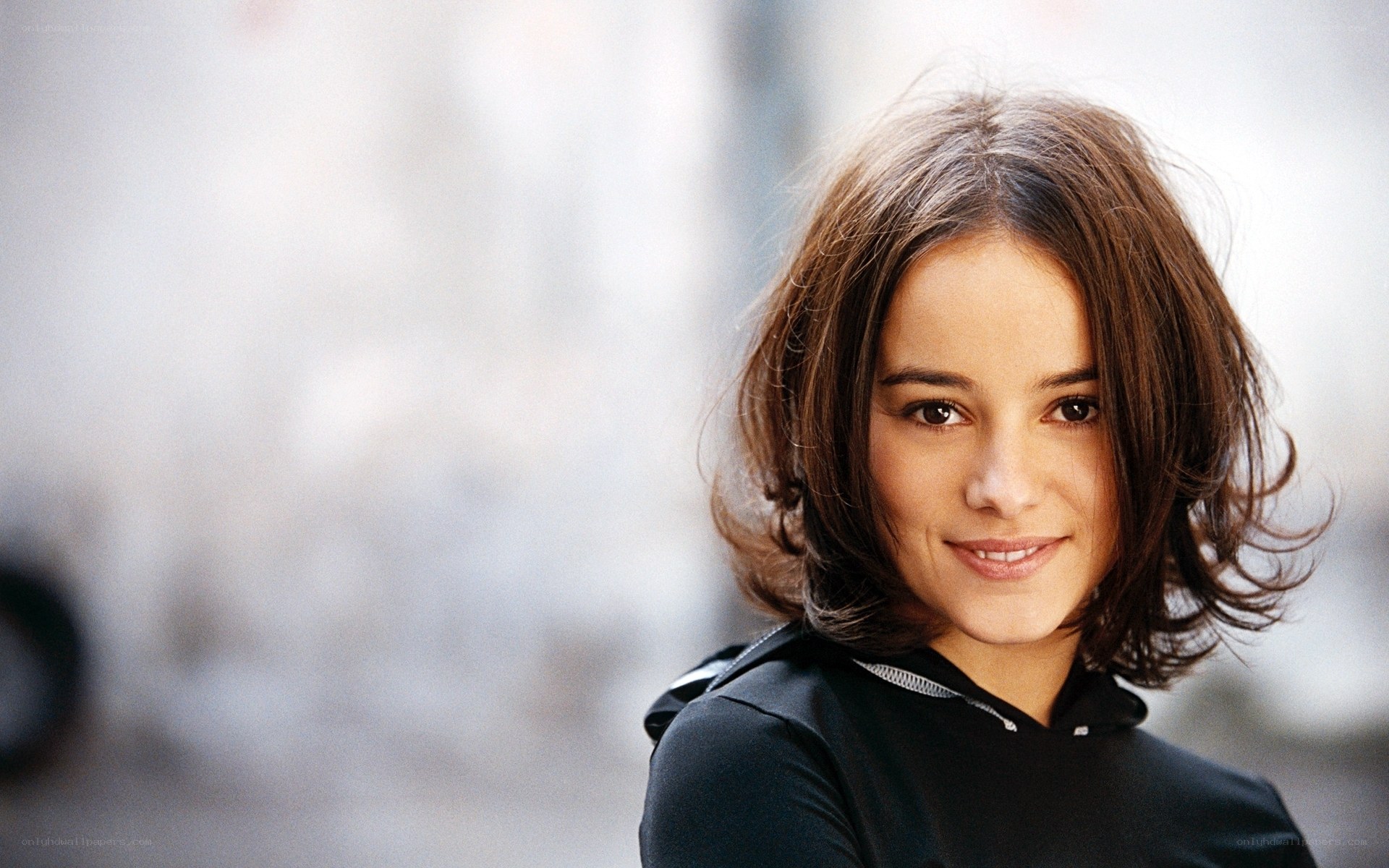 woman with short brown hair