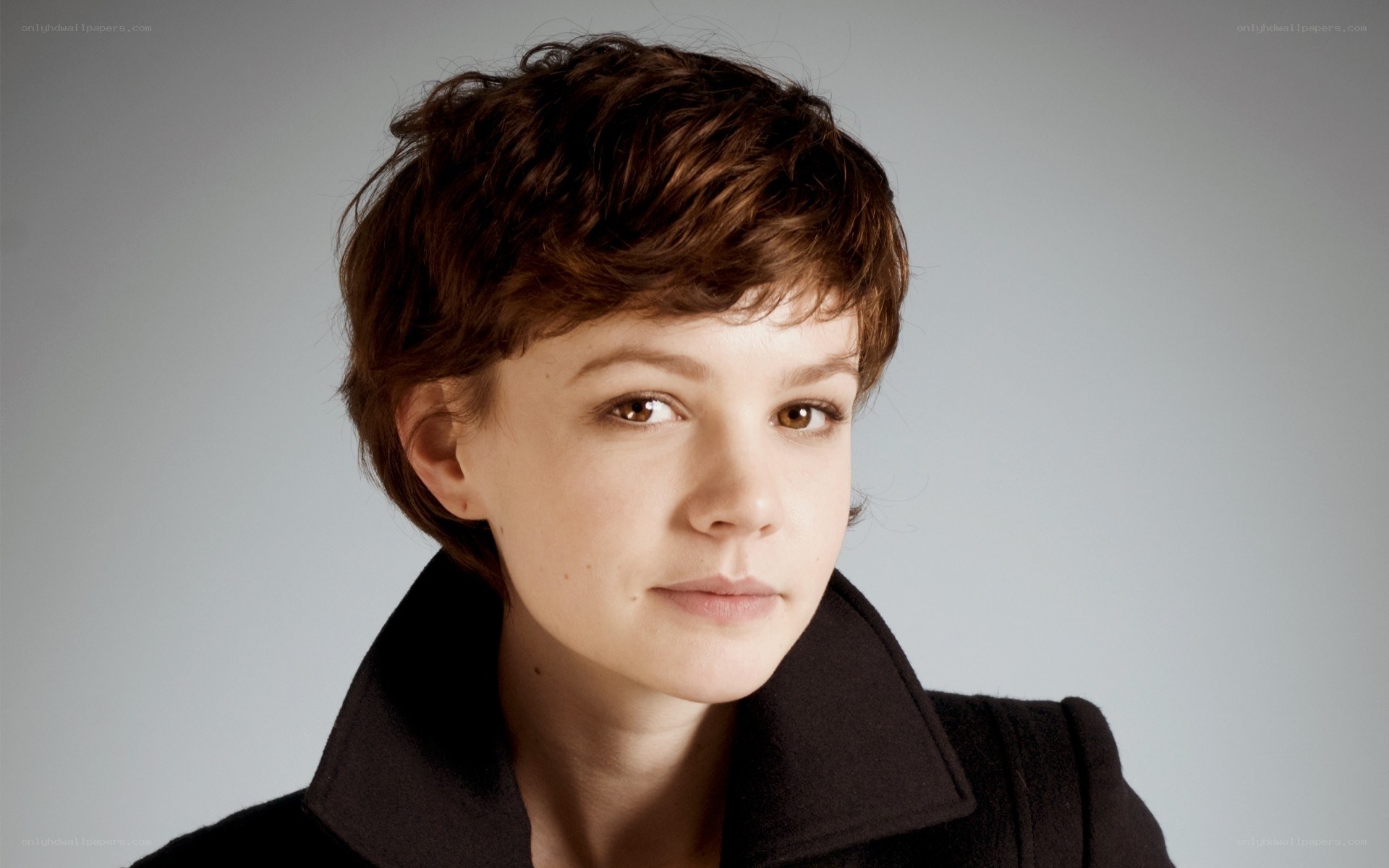 woman with short brown hair