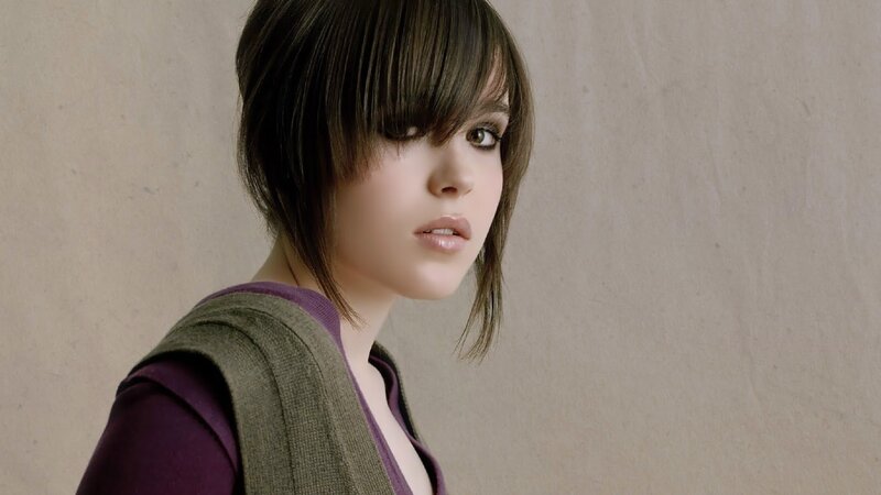 Woman with Short Brown Hair — Neutral, Photograph, Purple Shirt, Green Vest, Brown Hair