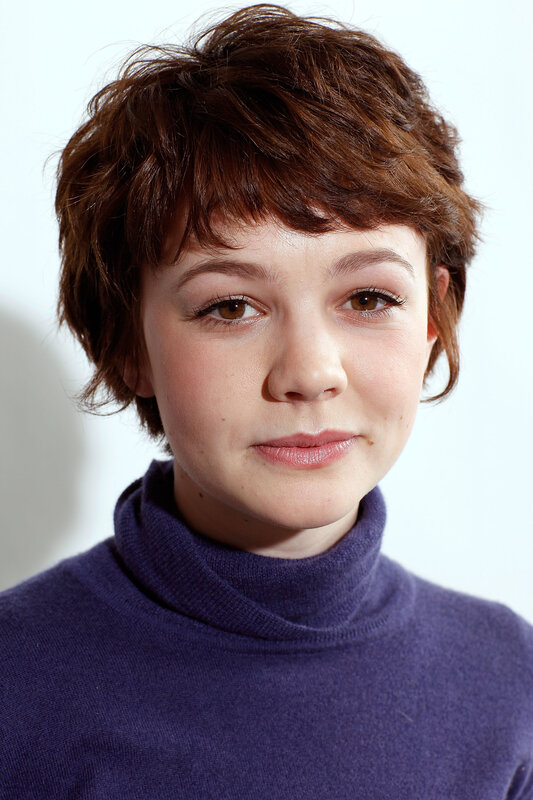 Woman with Short Brown Hair — Purple, Neutral, Photograph, Turtleneck Sweater