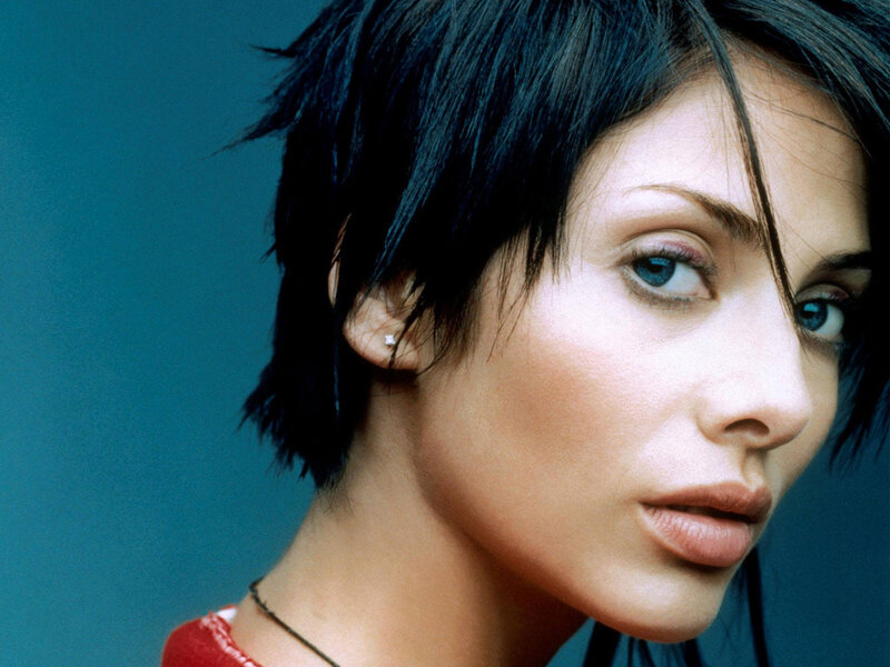 woman with short dark hair