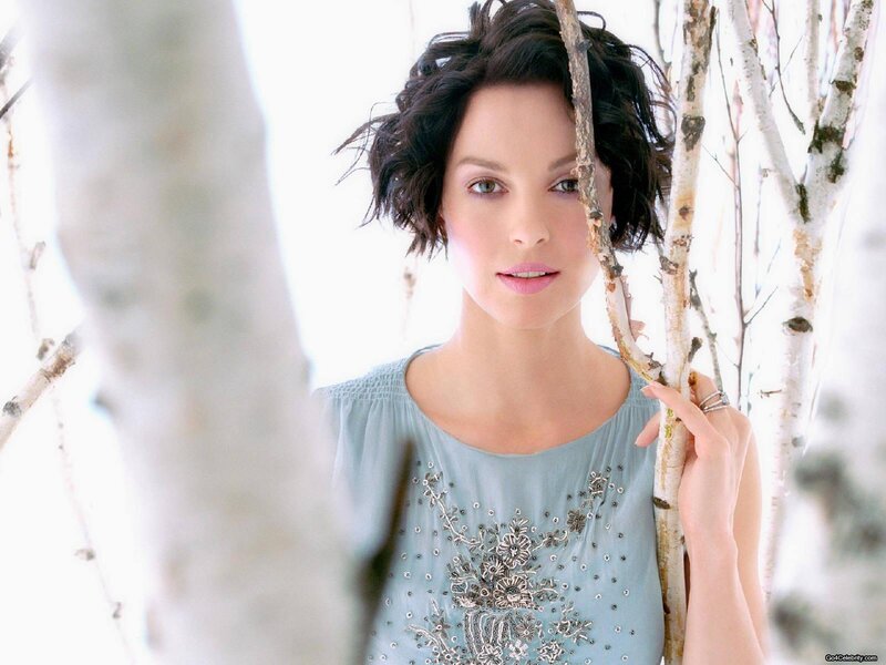 Woman with Short Dark Hair — Blue, Serene
