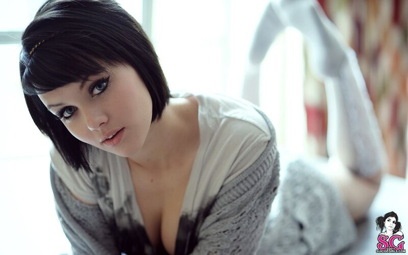 Woman with Short Dark Hair — Gray, Calm, Morning