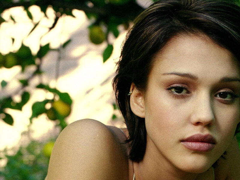 Woman with Short Dark Hair — Green, Calm