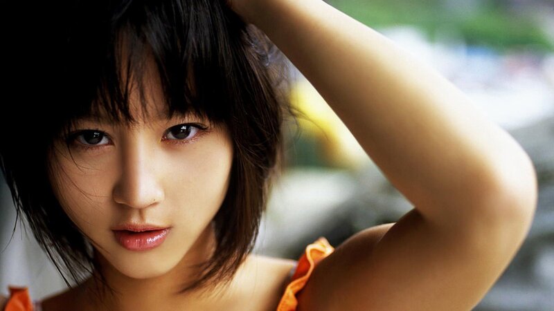 Woman with Short Dark Hair — Orange, Neutral