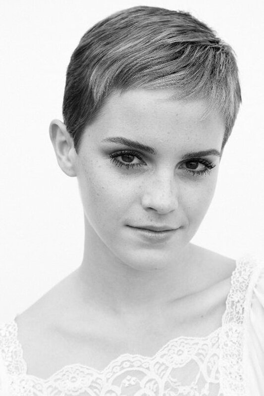 woman with short hair