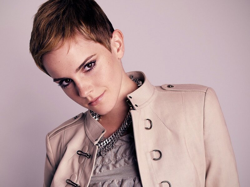 Woman with Short Hair — Beige, Confident, Photograph, Jacket