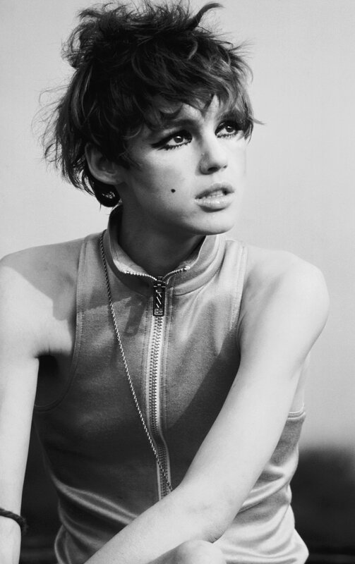Woman with Short Hair — Black, Dramatic, Photograph, Necklace, Zipper