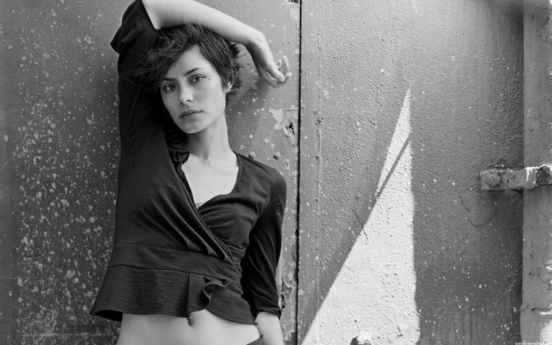 Woman with Short Hair — Black, Dramatic, Photograph, Wall