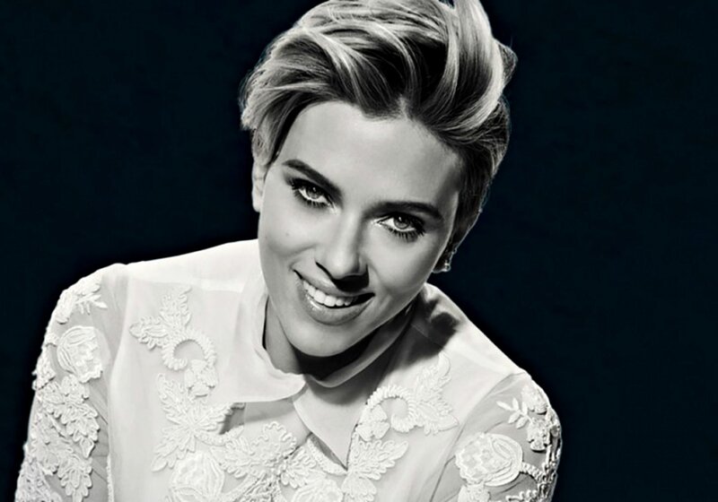 Woman with Short Hair — Black, Dramatic, Photograph, White Blouse