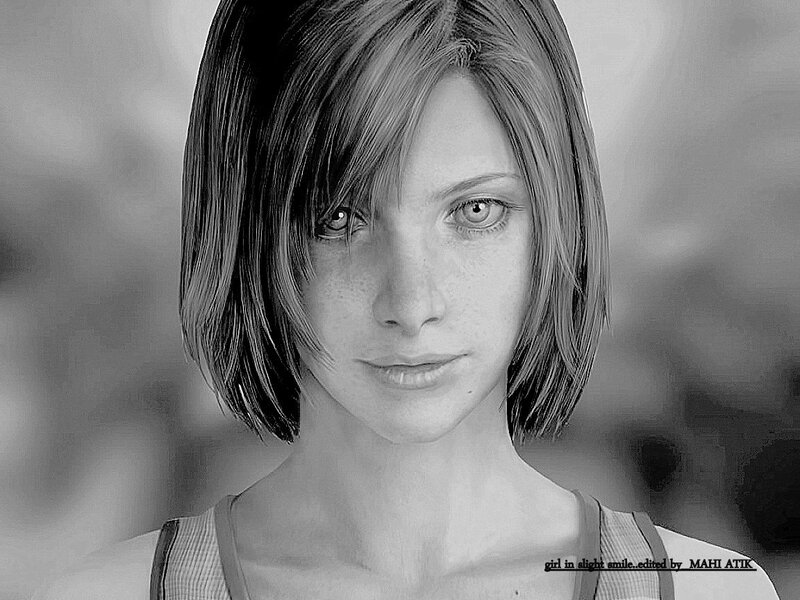 Woman with Short Hair — Black, Neutral, 3d Render