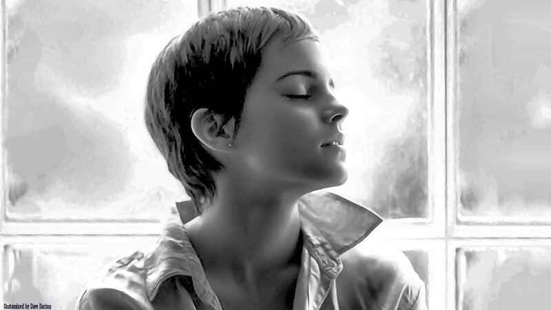 Woman with Short Hair — Black, Serene, Photograph, Window
