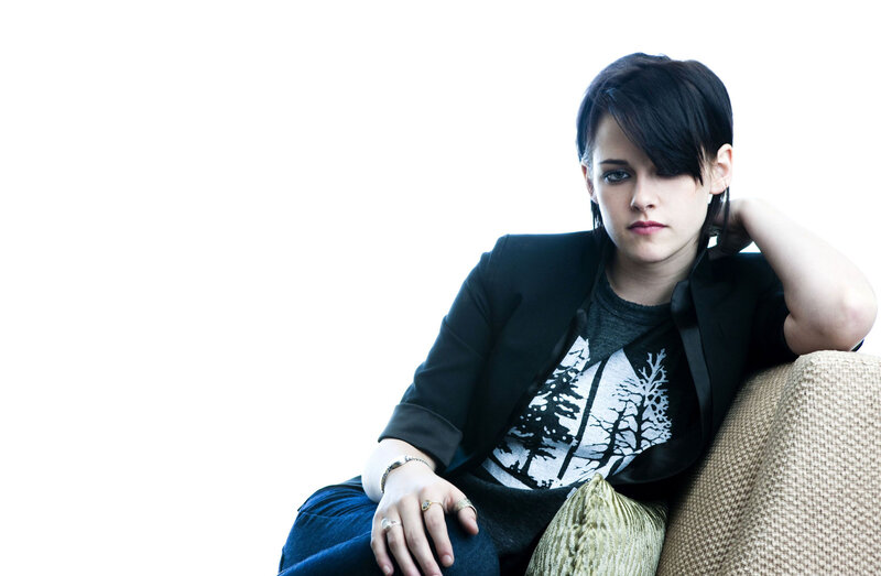 Woman with Short Hair — Black, Serious, Photograph, Couch