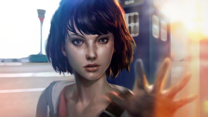 Woman with Short Hair — Blue, Dramatic, Afternoon