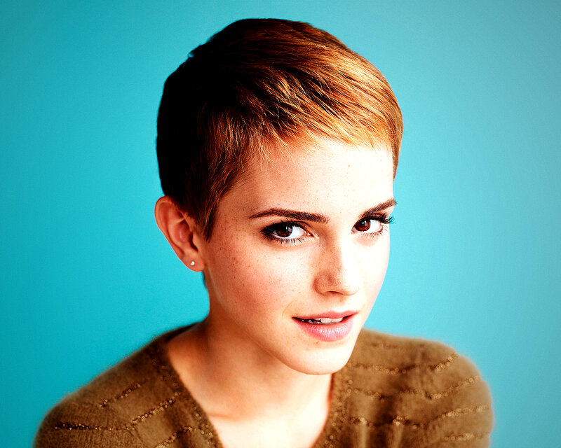 Woman with Short Hair — Blue