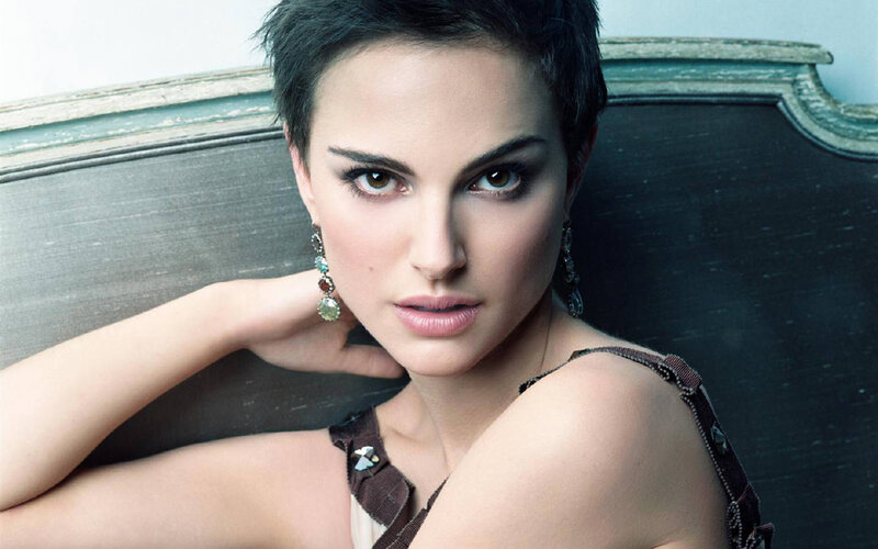 Woman with Short Hair — Brown, Dramatic, Photograph, Earrings