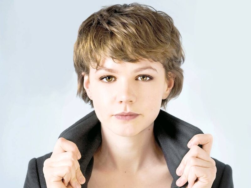 Woman with Short Hair — Gray, Neutral, Photograph, Coat
