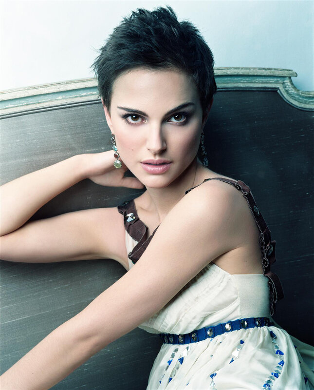 woman with short hair in dress