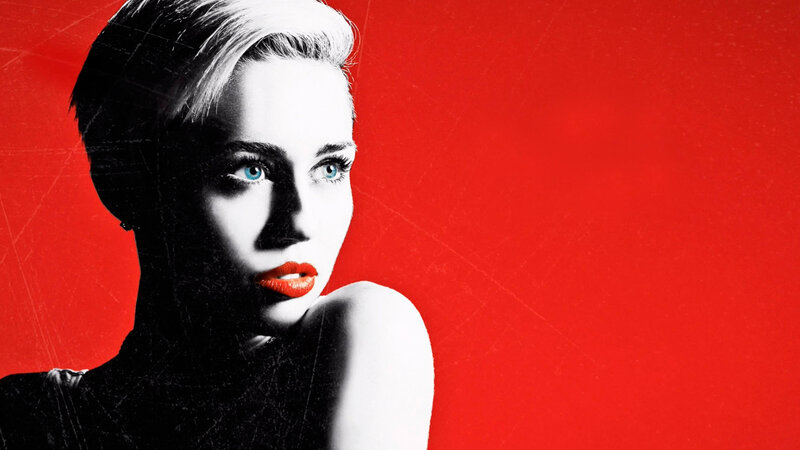 Woman with Short Hair — Red, Dramatic, Photograph, Red Lipstick