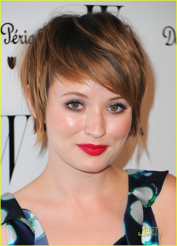 Woman with Short Hair — Red, Formal, Photograph
