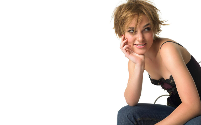 woman with short hair smiling