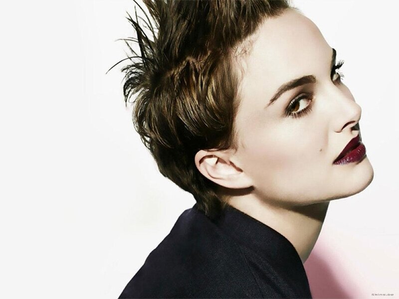 Woman with Short Hair — White, Dramatic