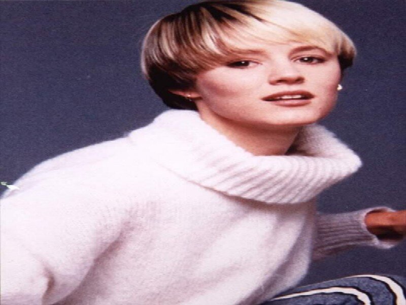 Woman with Short Hair — White, Neutral, Photograph, Sweater