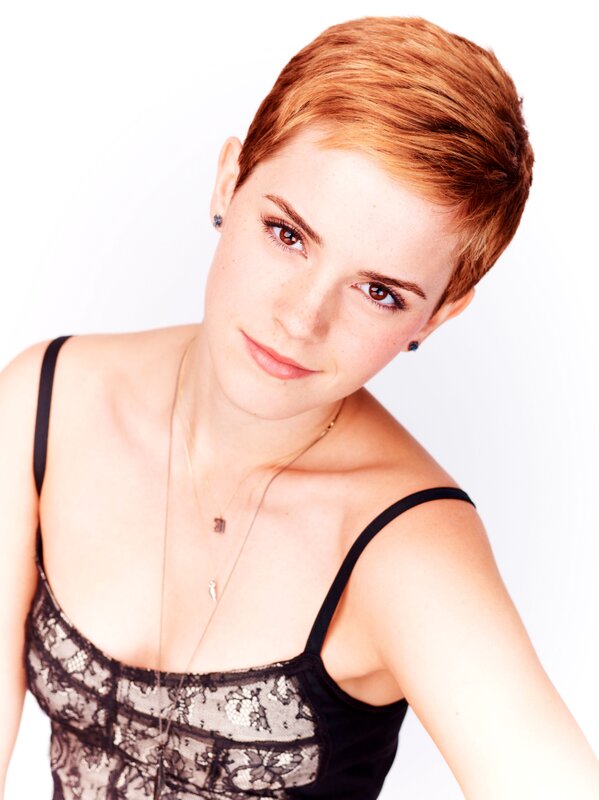 woman with short red hair