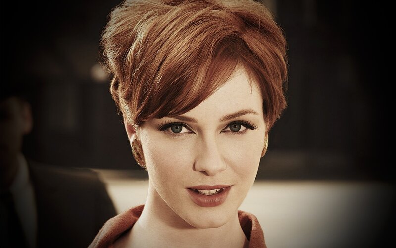 woman with short red hair