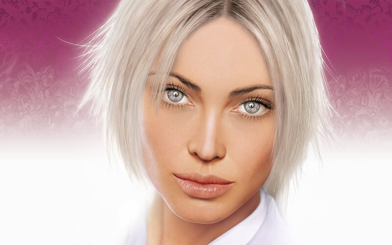 woman with silver hair