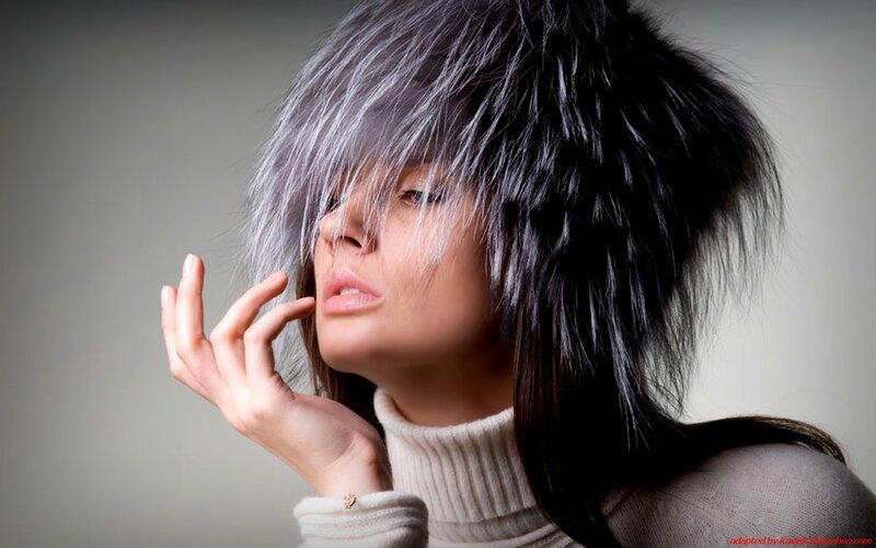 woman with silver hair