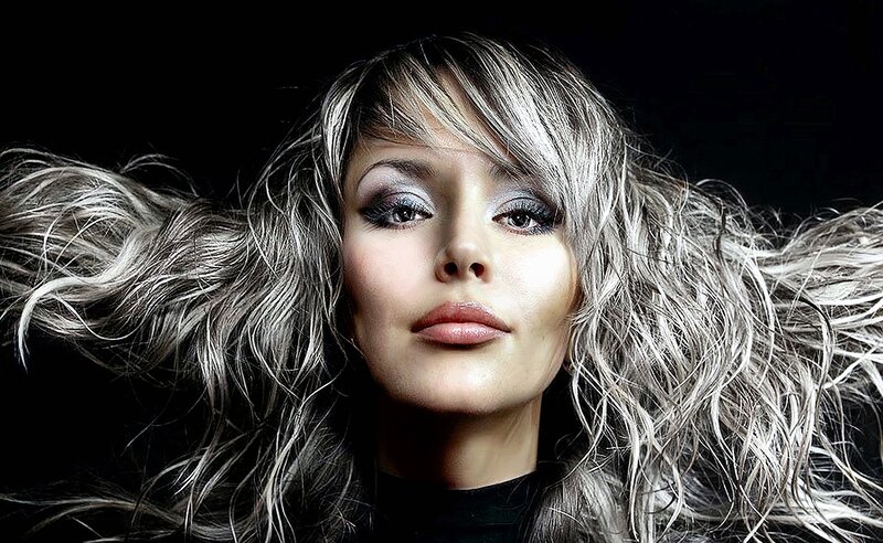 Woman with Silver Hair — Dramatic