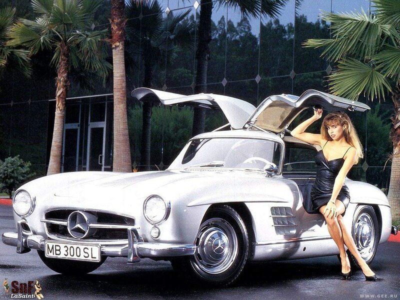 Woman with silver Mercedes-Benz