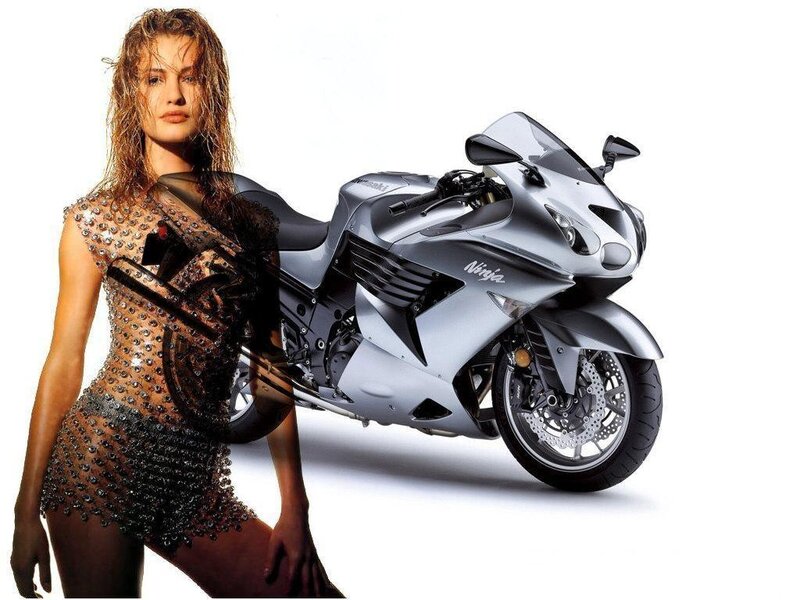 woman with silver motorcycle