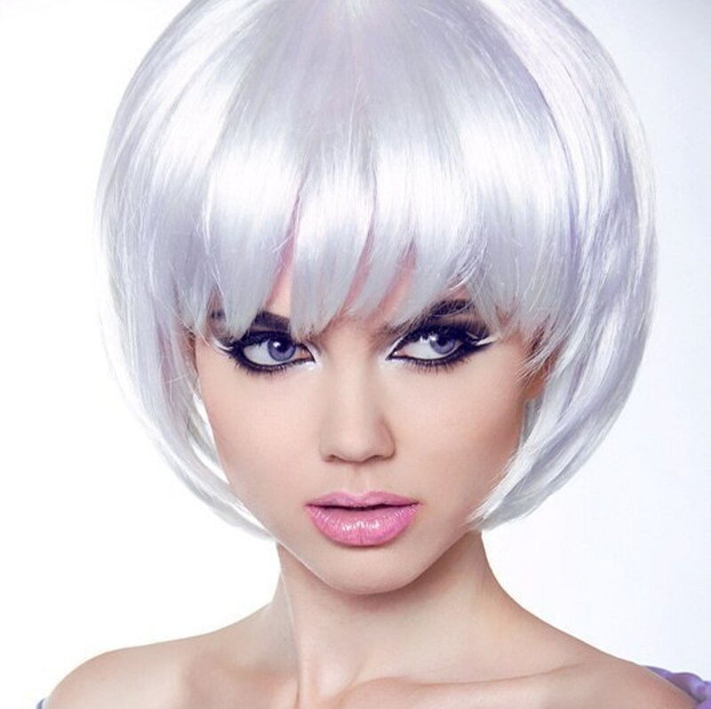 Woman with Silver Wig — Dramatic