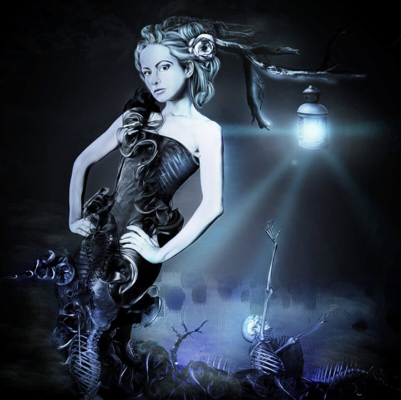 Woman with Skeletal Elements