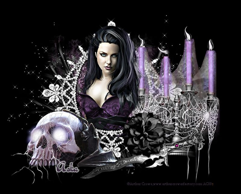 Woman with Skull and Candles