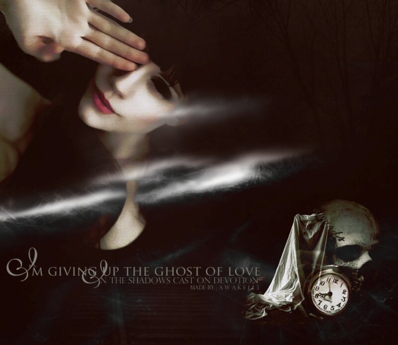 Woman with Skull and Clock
