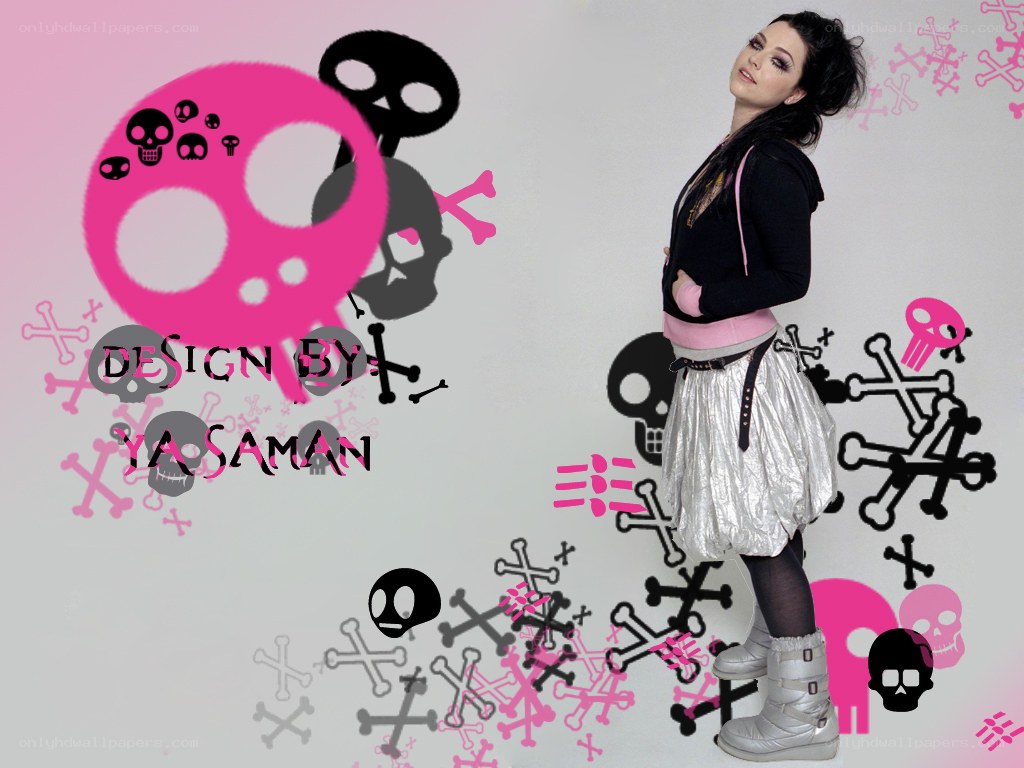 woman with skull graphics