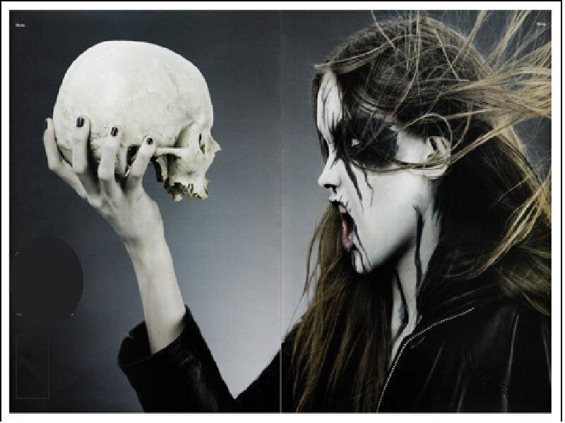 Woman with Skull