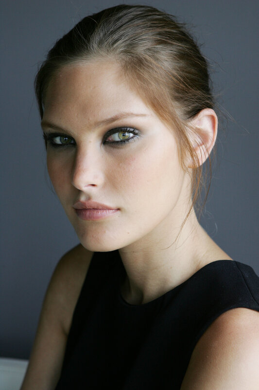 woman with smoky eye makeup