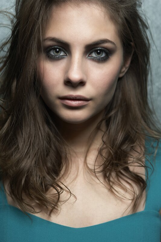 woman with smoky eyes