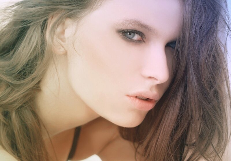 woman with smoky eyes